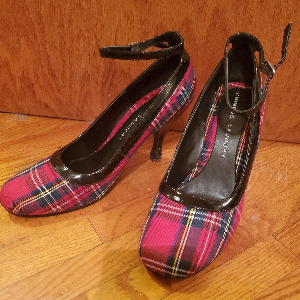 Plaid heels